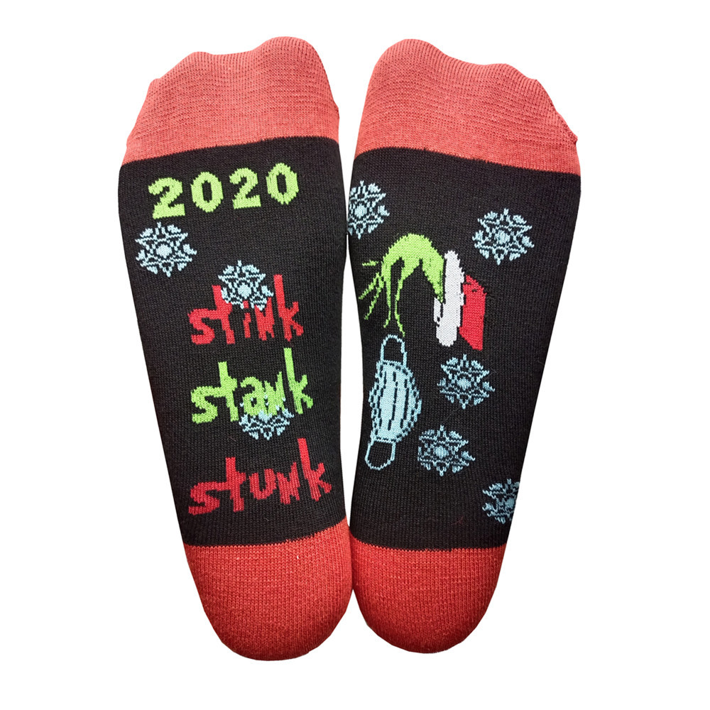 2020 Mask Pattern Socks Words Letter Socks Novelty Socks